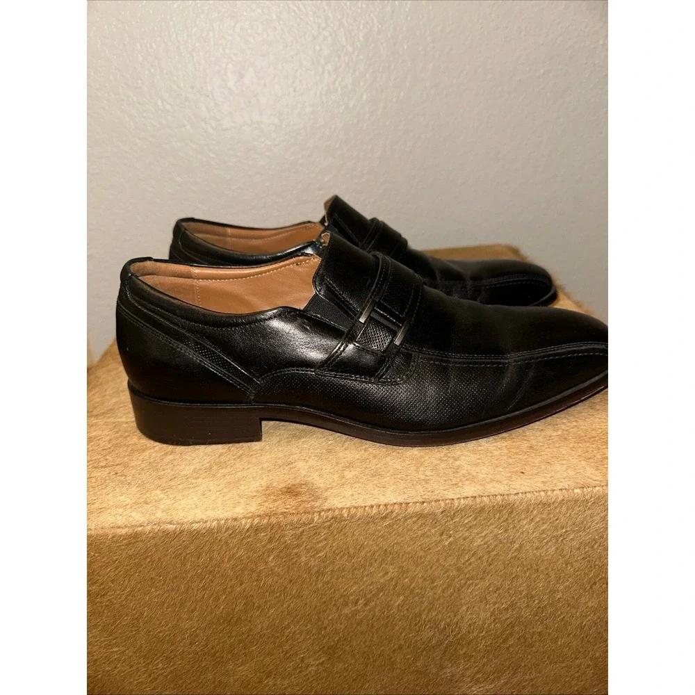 Johnston‎ & Murphy Domani Loafers Mens Size 9.5 M Black Leather Dress Shoes